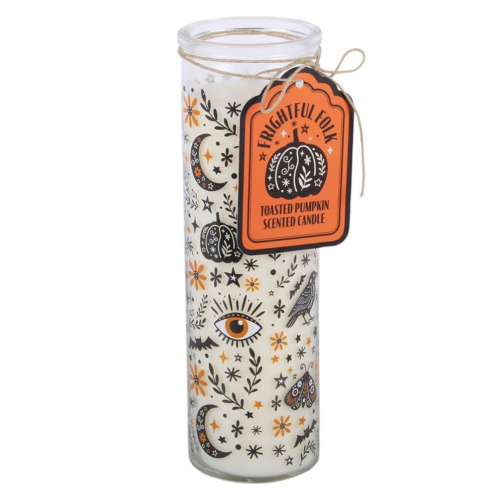 Something Different - Frightful Folk Print Toasted Pumpkin Tube Geurkaars - Multicolours